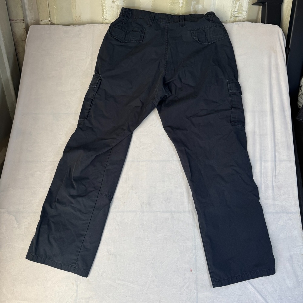 Propper Ripstop Duty Cargo Pants Mens 38x34 Black Cotton Straight Elastic Waist‎